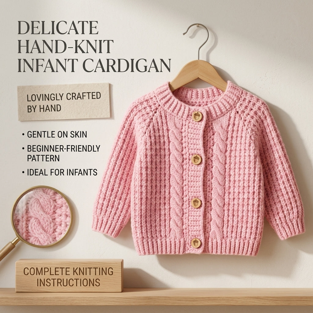 Cable Baby Cardigan Cable v2 | Crochet Pattern PDF