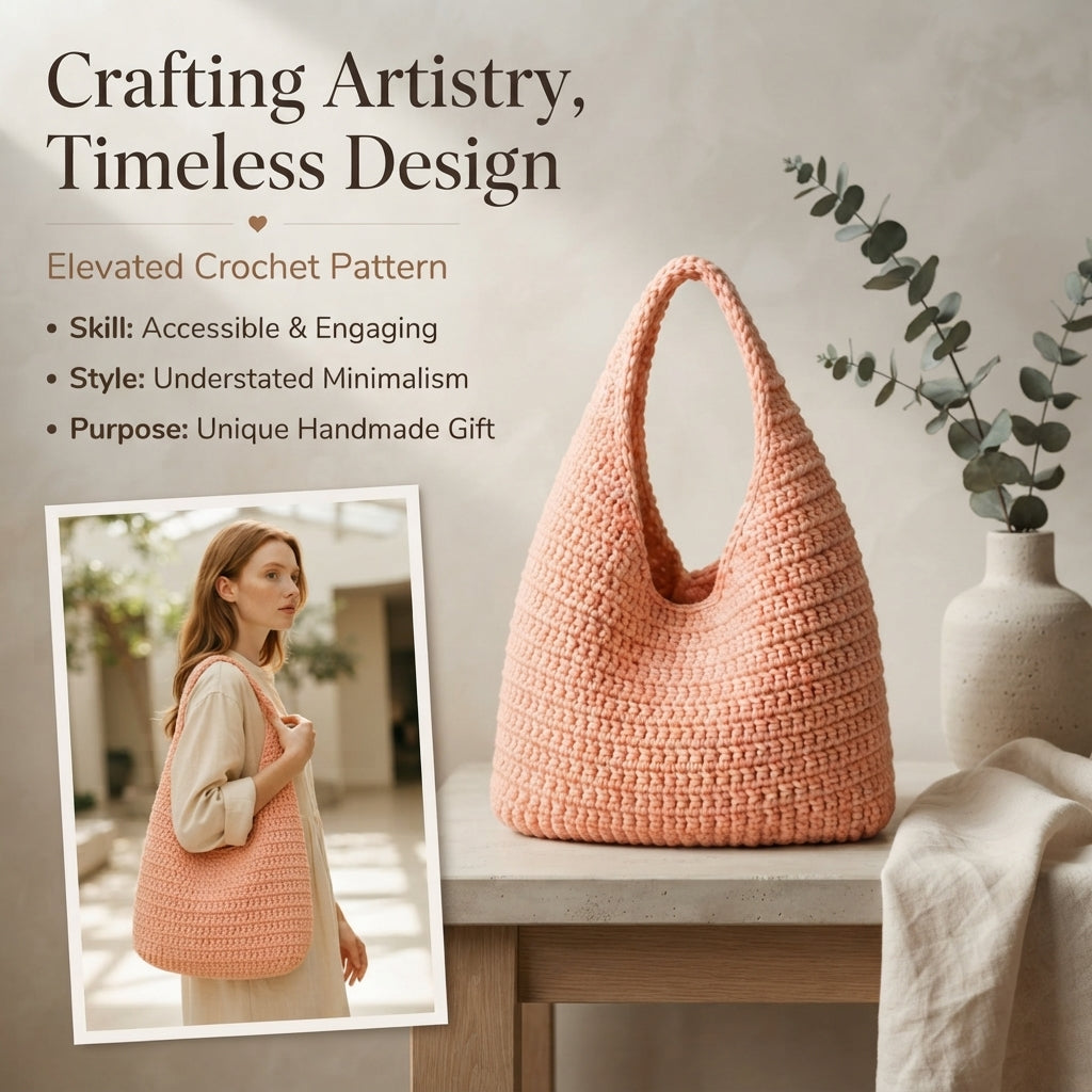 Hobo Bag Tote | Crochet Pattern PDF