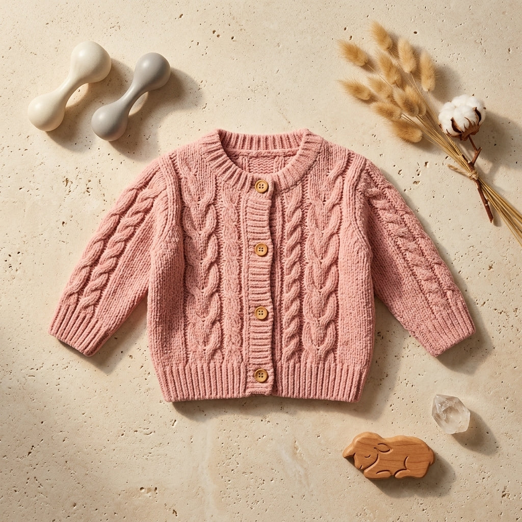 Cable Baby Cardigan Cable v2 | Crochet Pattern PDF