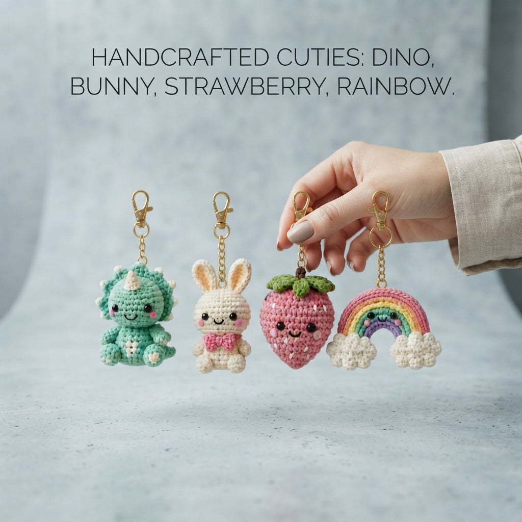 Mega 8 Crochet Keychain Patterns | PDF Bundle