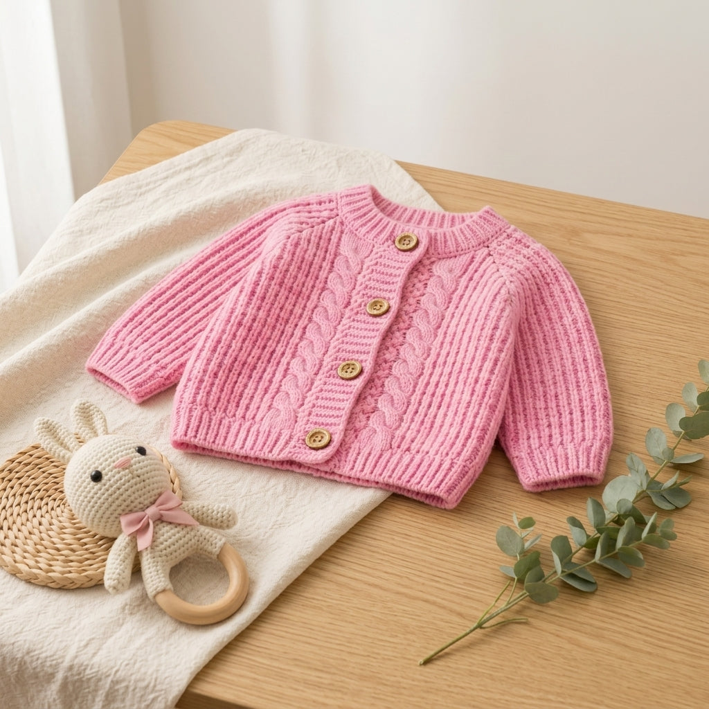 Cable Baby Cardigan Cable v2 | Crochet Pattern PDF