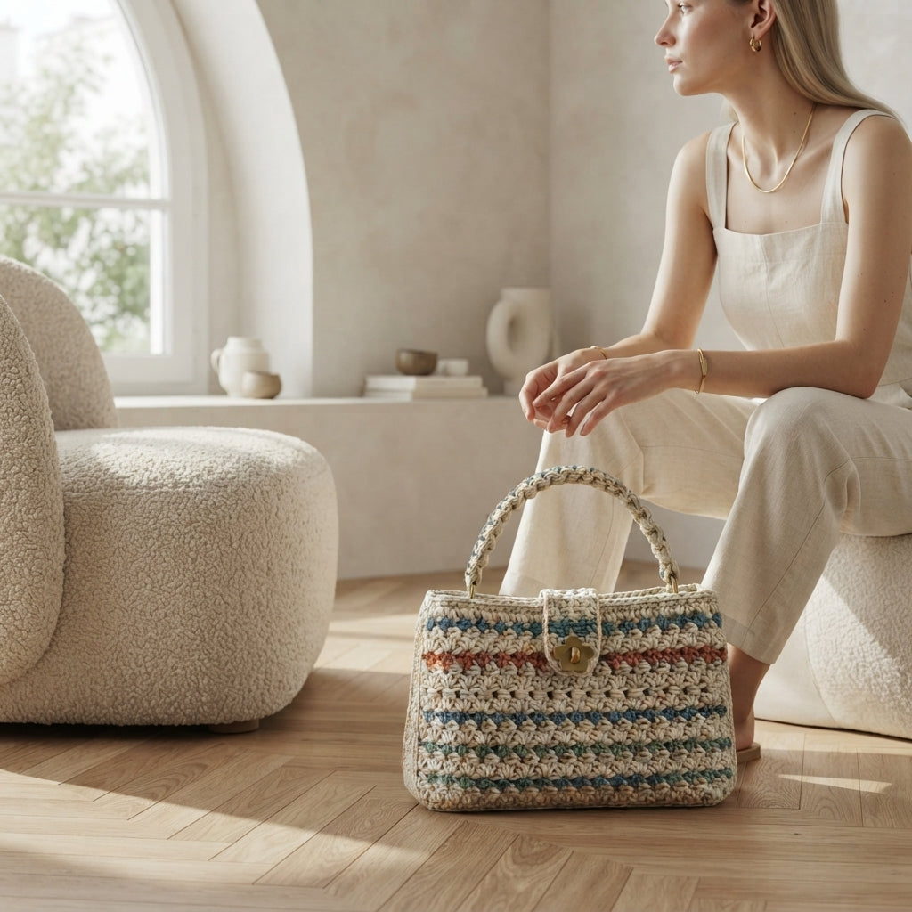 Handmade Colorful Bag | Crochet Pattern PDF