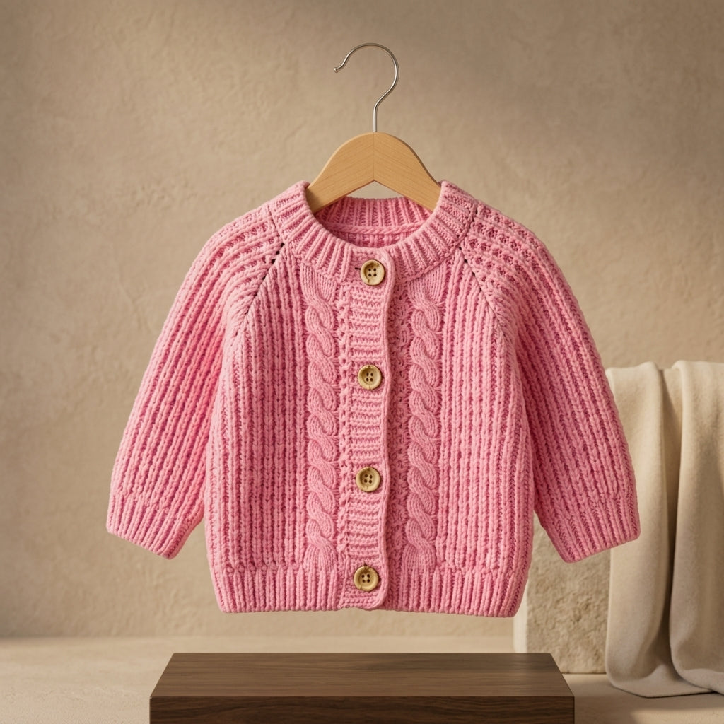 Cable Baby Cardigan Cable v2 | Crochet Pattern PDF
