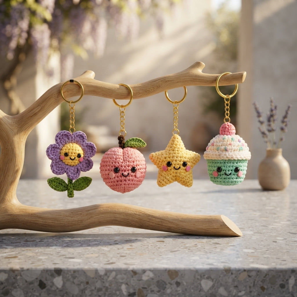 Mega 8 Crochet Keychain Patterns | PDF Bundle