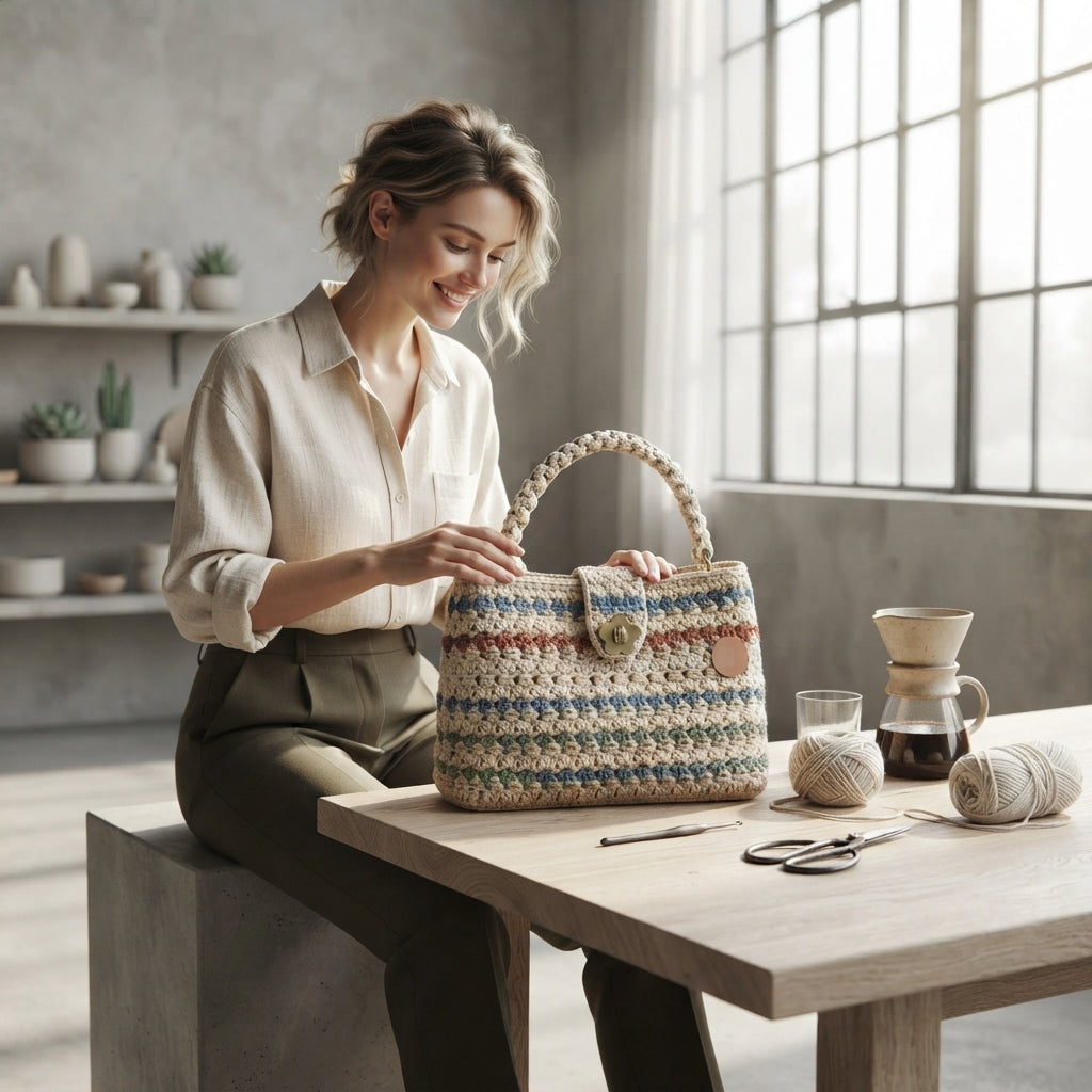Handmade Colorful Bag | Crochet Pattern PDF