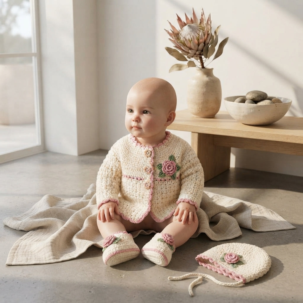 Vintage Sweater Hat Baby Sweater | Crochet Pattern PDF