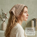 Picot Edge Triangle Bandana | Crochet Pattern PDF