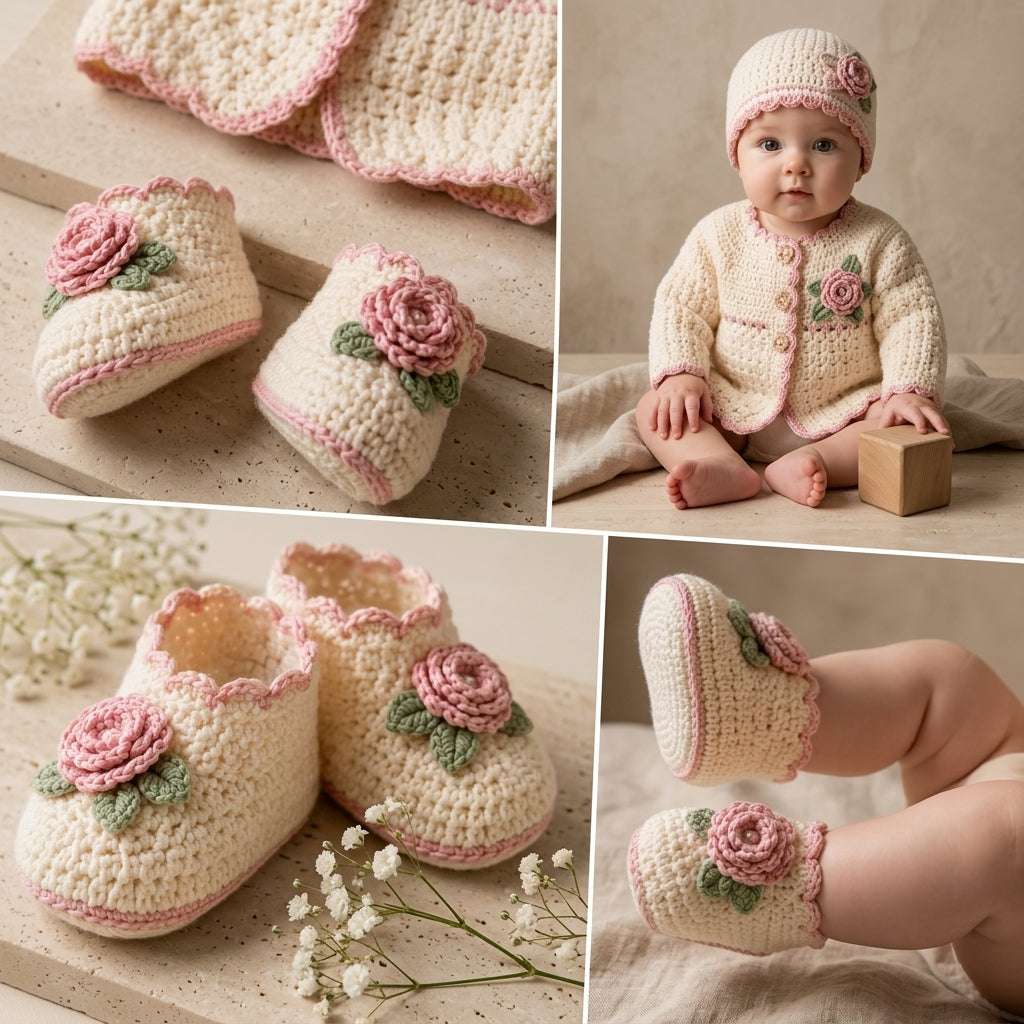Vintage Sweater Hat Baby Sweater | Crochet Pattern PDF