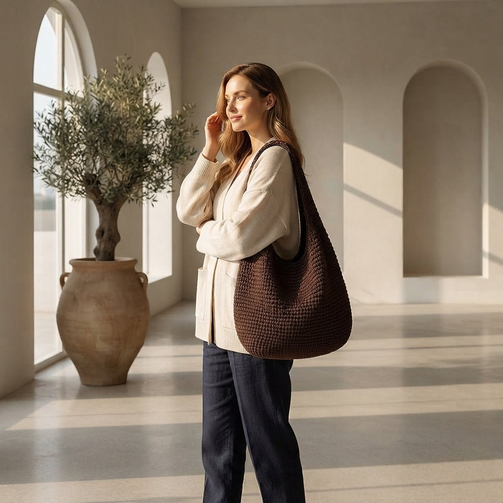 Shoulder Bag Boho Market Bag | Crochet Pattern PDF