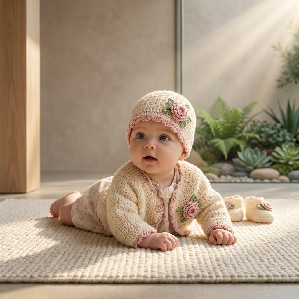 Vintage Sweater Hat Baby Sweater | Crochet Pattern PDF