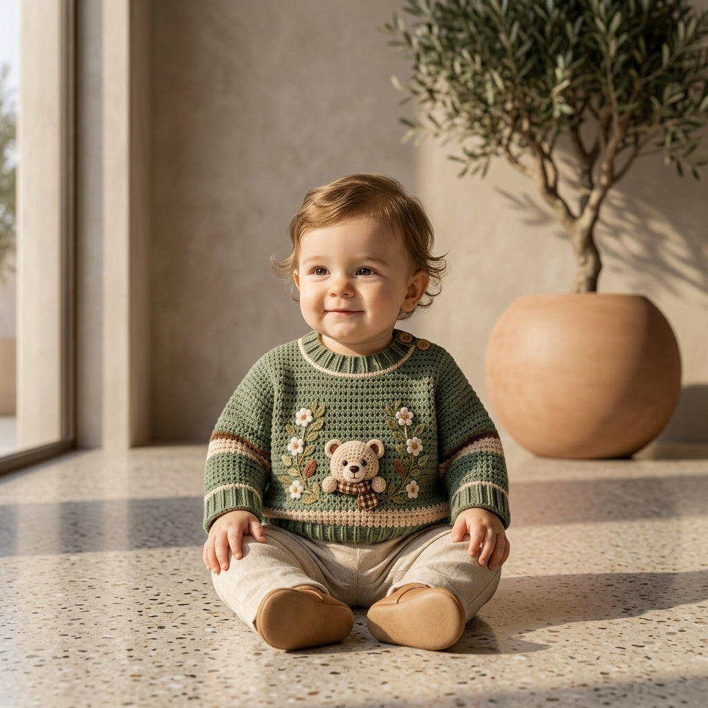 Raglan Baby Sweater Raglan v3 | Crochet Pattern PDF