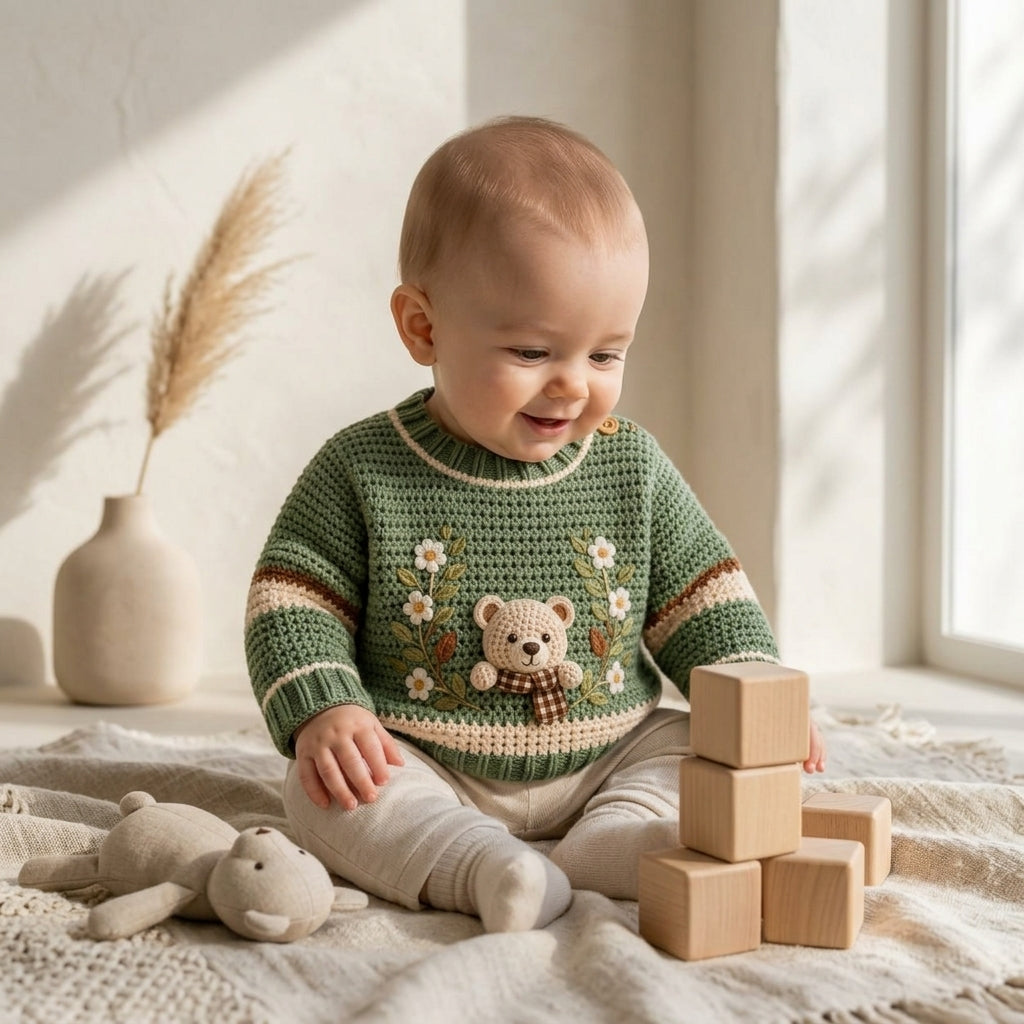 Raglan Baby Sweater Raglan v3 | Crochet Pattern PDF