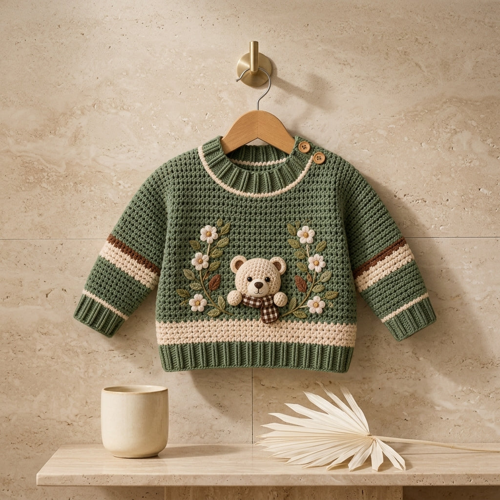 Raglan Baby Sweater Raglan v3 | Crochet Pattern PDF