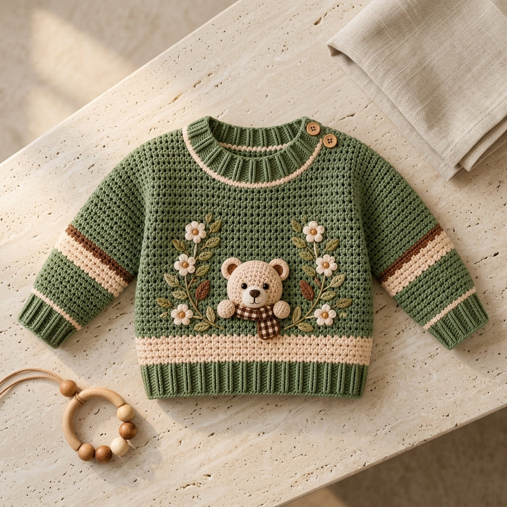 Raglan Baby Sweater Raglan v3 | Crochet Pattern PDF