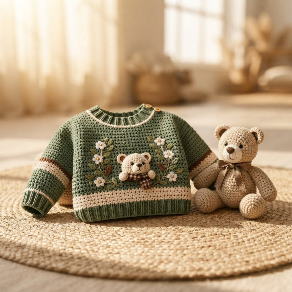 Raglan Baby Sweater Raglan v3 | Crochet Pattern PDF