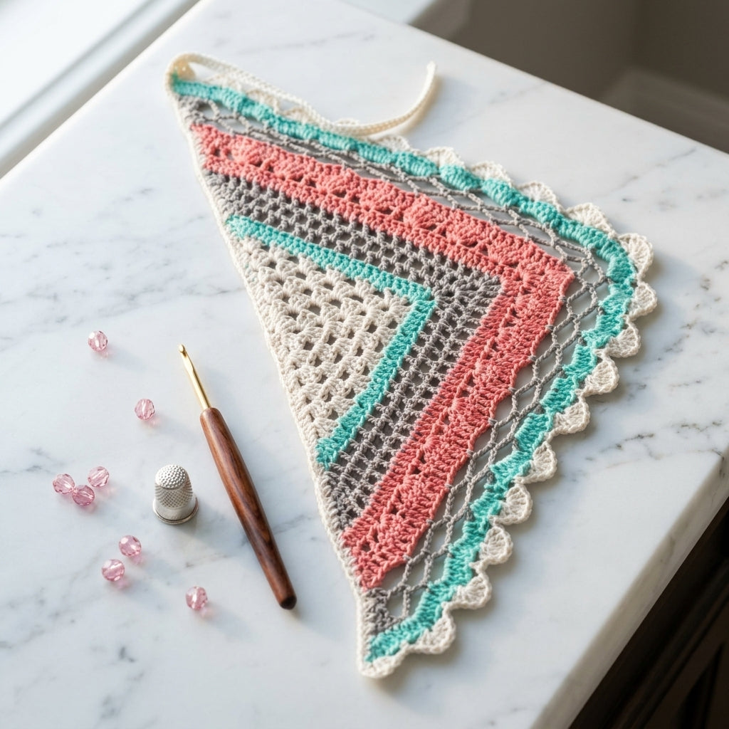 Lace Boho Kerchief | Summer Crochet Pattern PDF