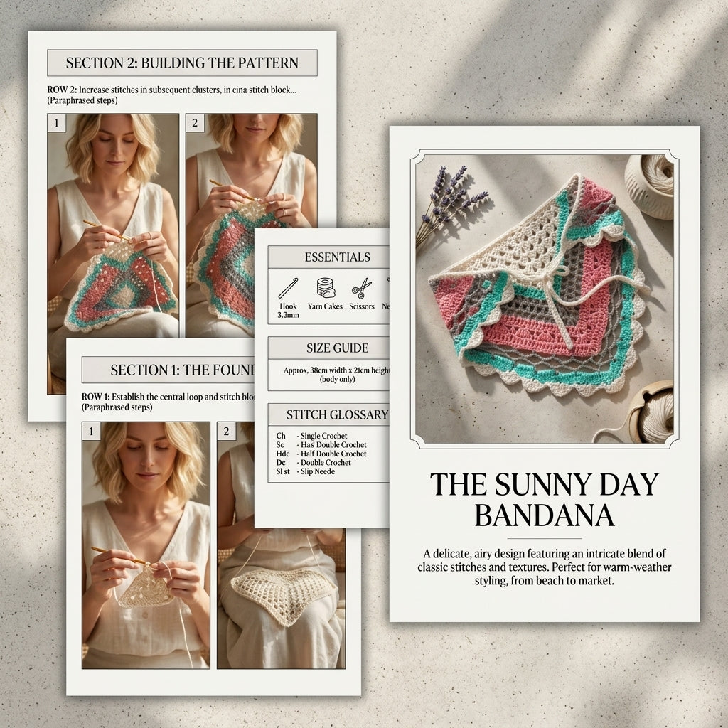 Lace Boho Kerchief | Summer Crochet Pattern PDF