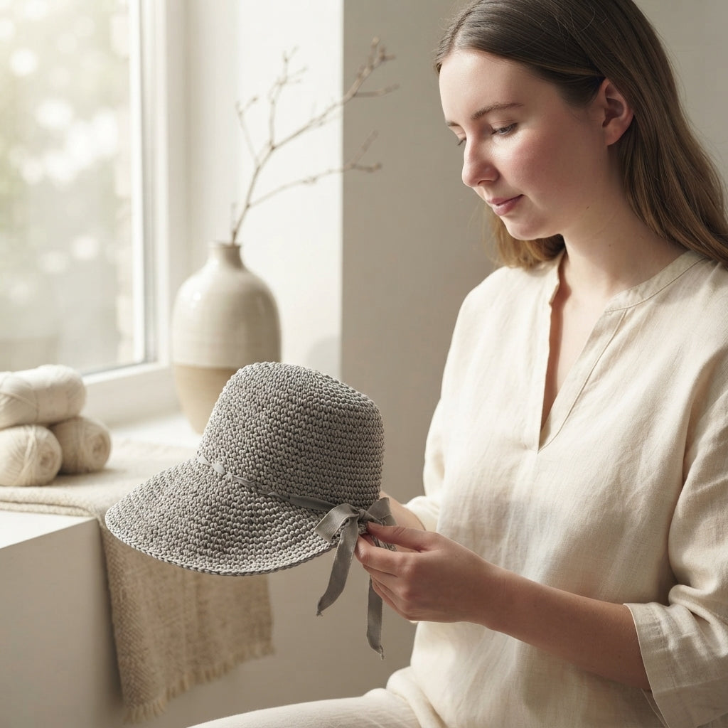Chic Sun Visor | PDF Crochet Guide — Design 2