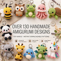 130+ Adorable Keychain Patterns | Crochet PDF Set