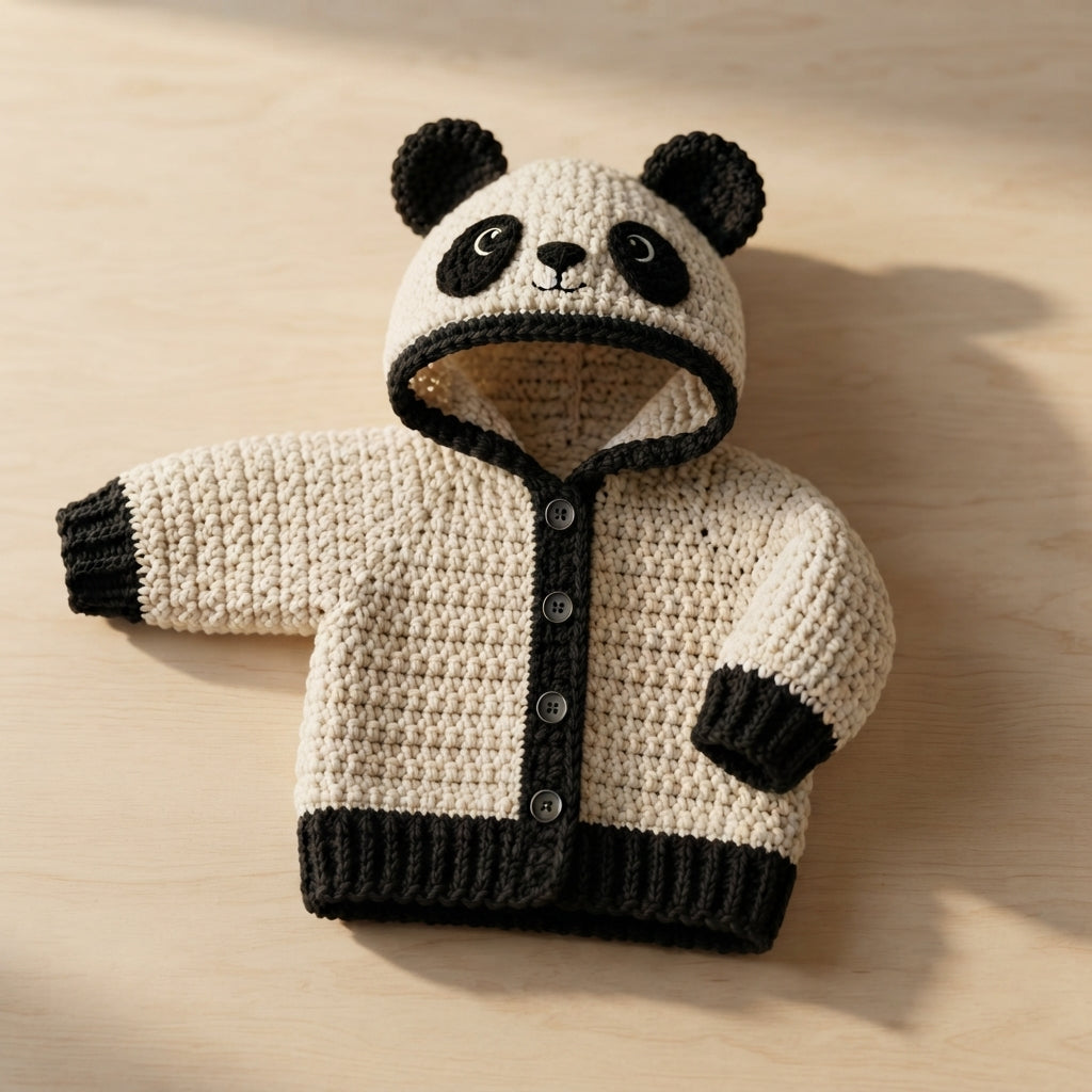 Bear Ears Baby Hoodie Bear Ears v3 | Crochet Pattern PDF
