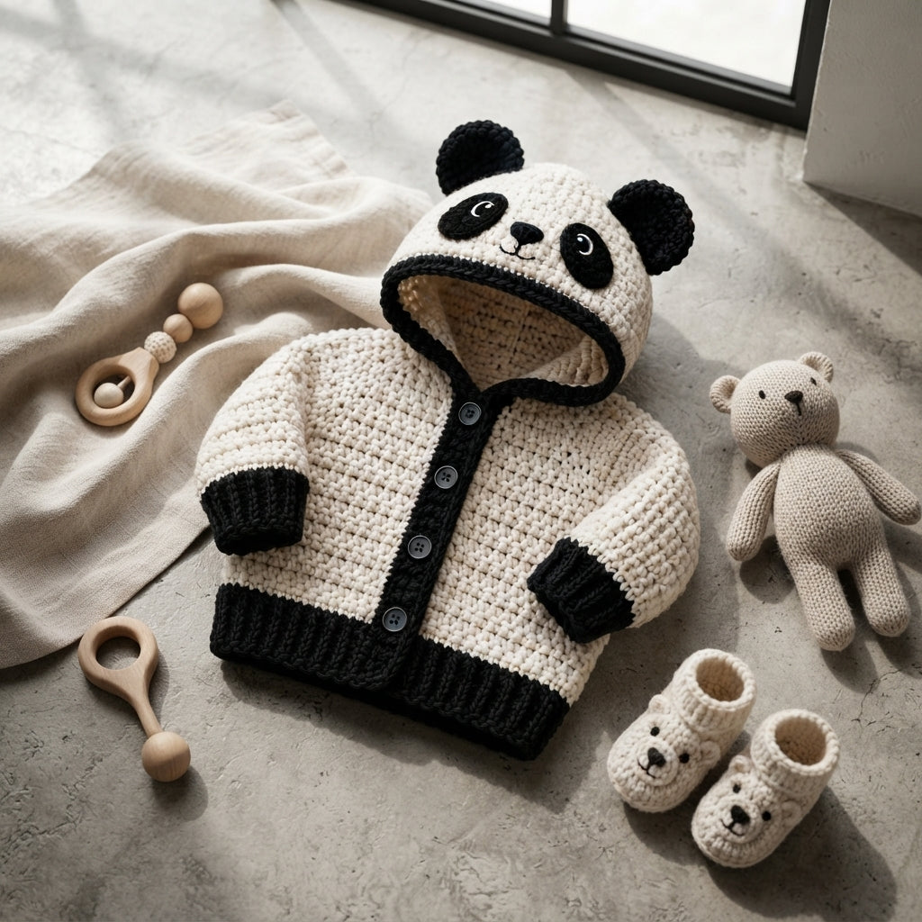 Bear Ears Baby Hoodie Bear Ears v3 | Crochet Pattern PDF