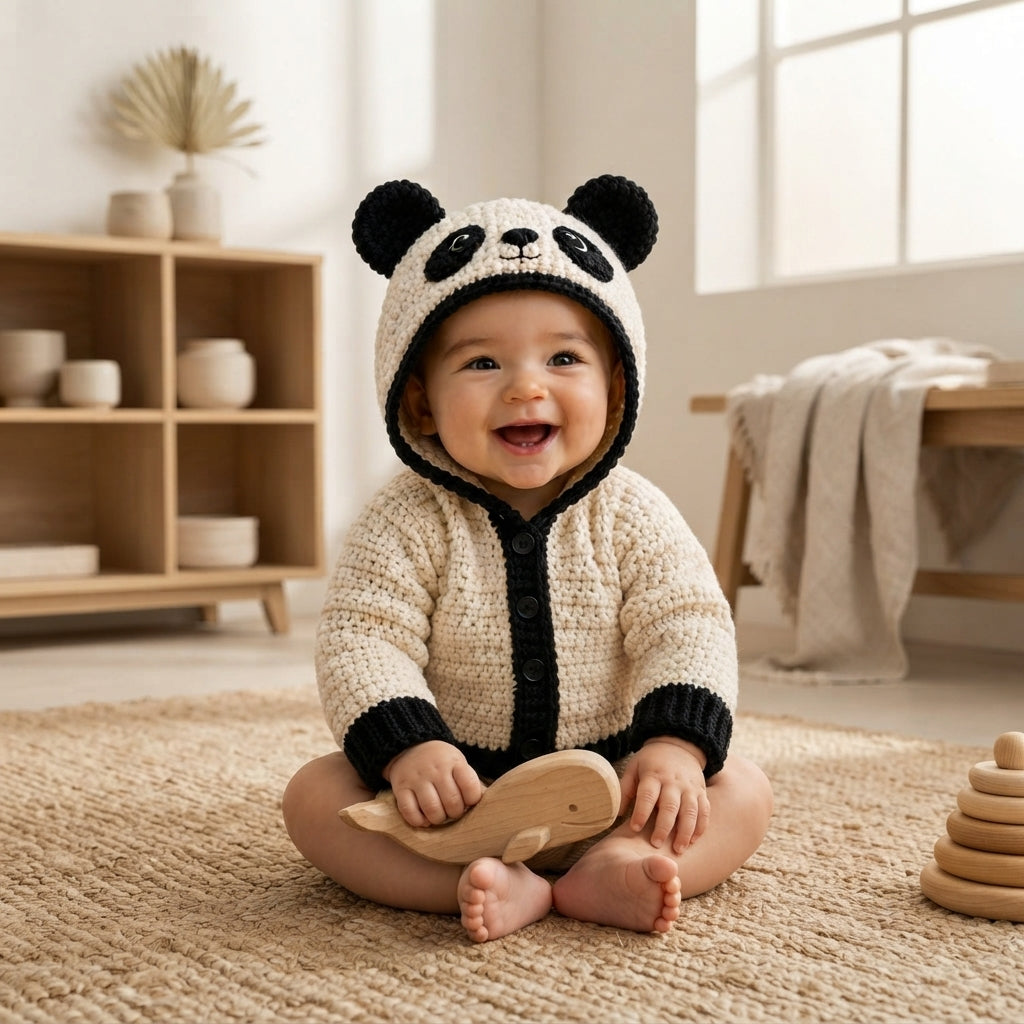 Bear Ears Baby Hoodie Bear Ears v3 | Crochet Pattern PDF