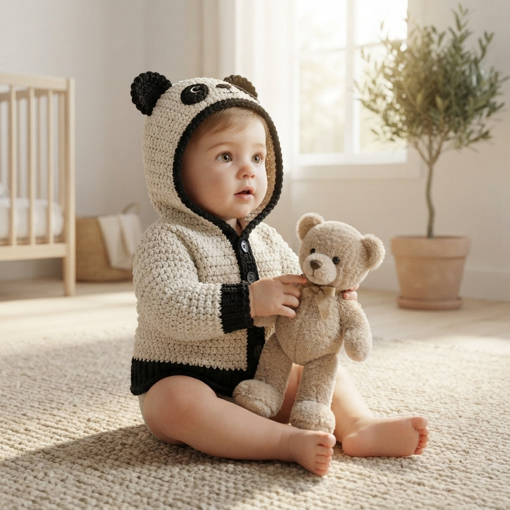 Bear Ears Baby Hoodie Bear Ears v3 | Crochet Pattern PDF