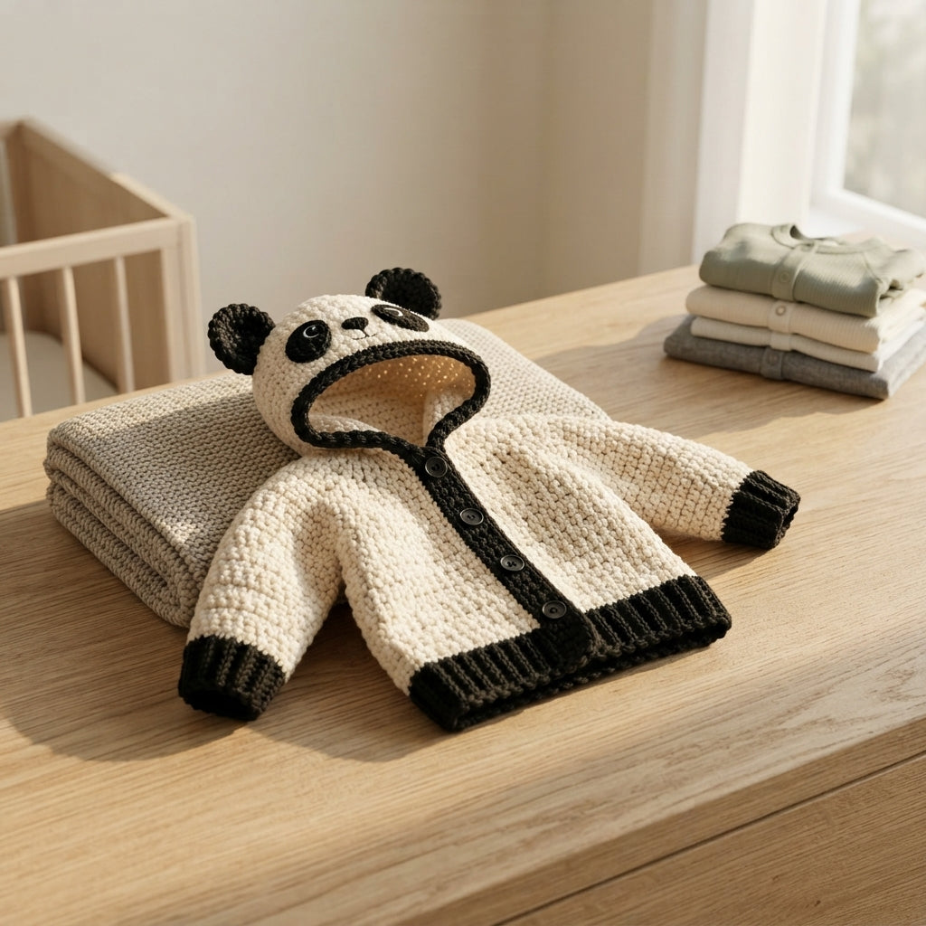 Bear Ears Baby Hoodie Bear Ears v3 | Crochet Pattern PDF