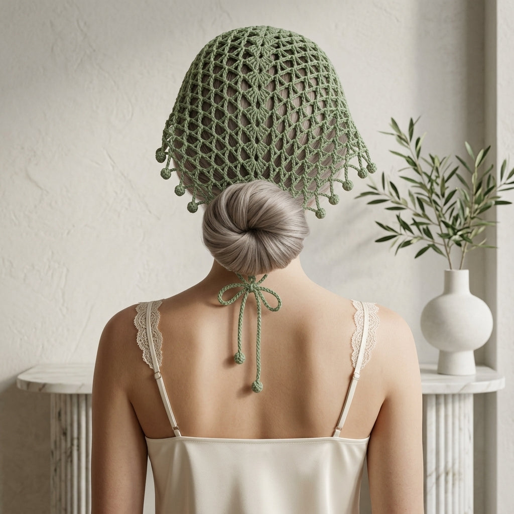 Lace Mesh Head Scarf | Beginner Crochet Pattern PDF