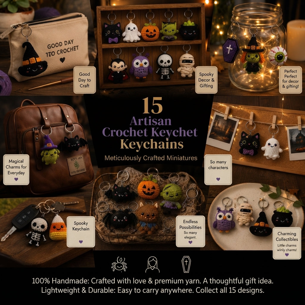 Cute Keychain Keyring | Amigurumi PDF Guide — Design 3
