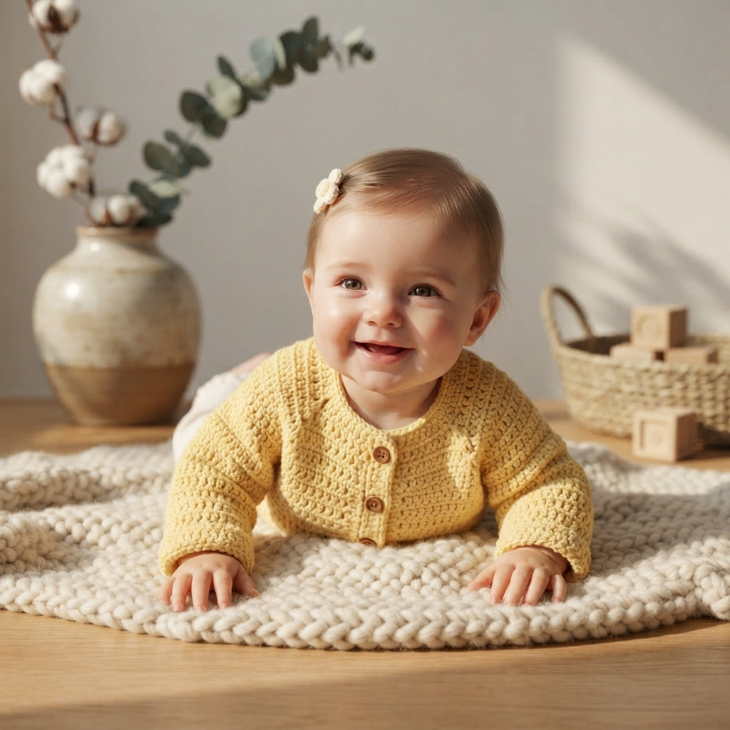 Cardigan Sweater Newborn Baby Cardigan | Crochet Pattern PDF