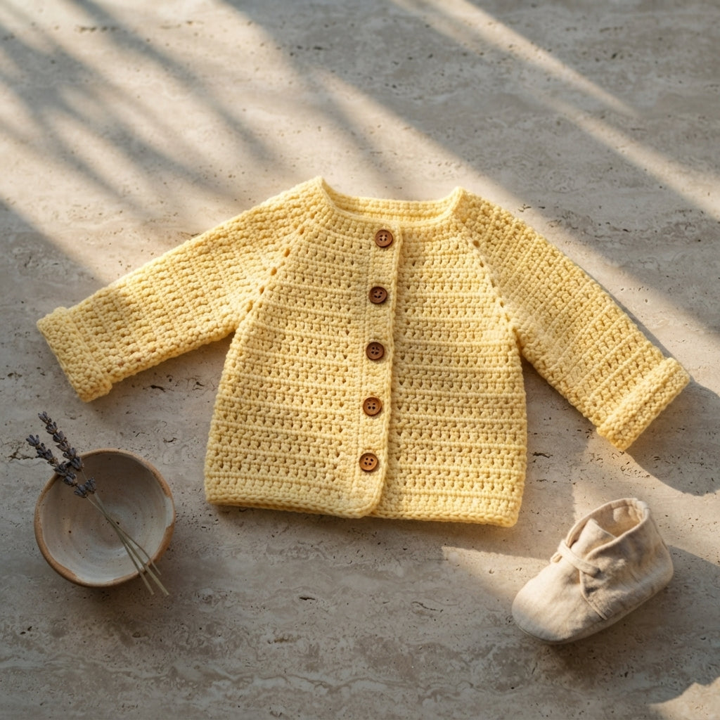 Cardigan Sweater Newborn Baby Cardigan | Crochet Pattern PDF