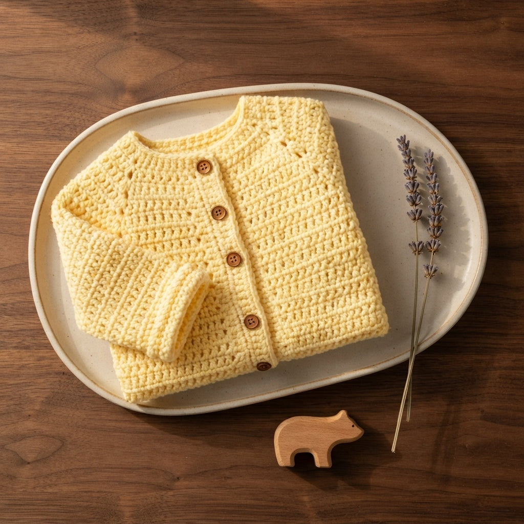 Cardigan Sweater Newborn Baby Cardigan | Crochet Pattern PDF
