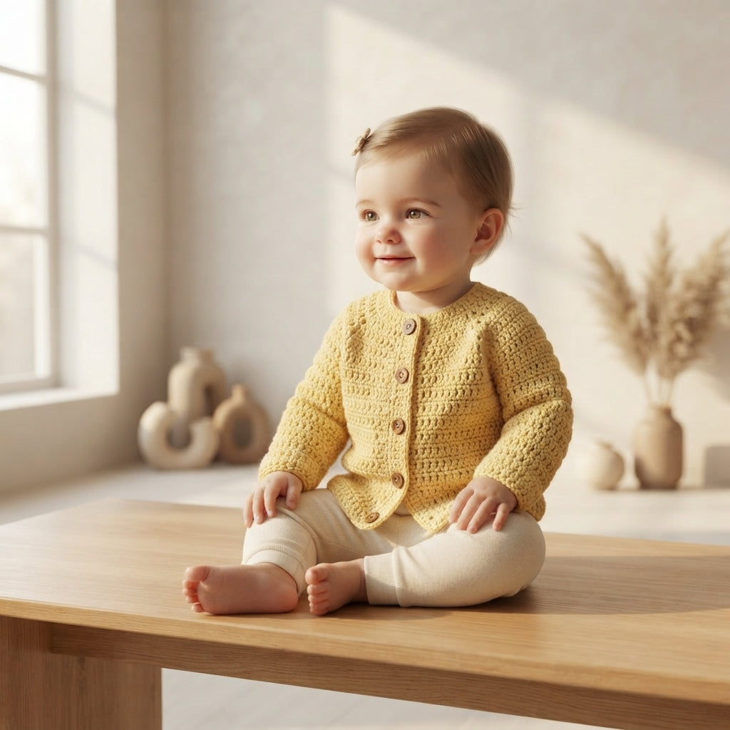 Cardigan Sweater Newborn Baby Cardigan | Crochet Pattern PDF