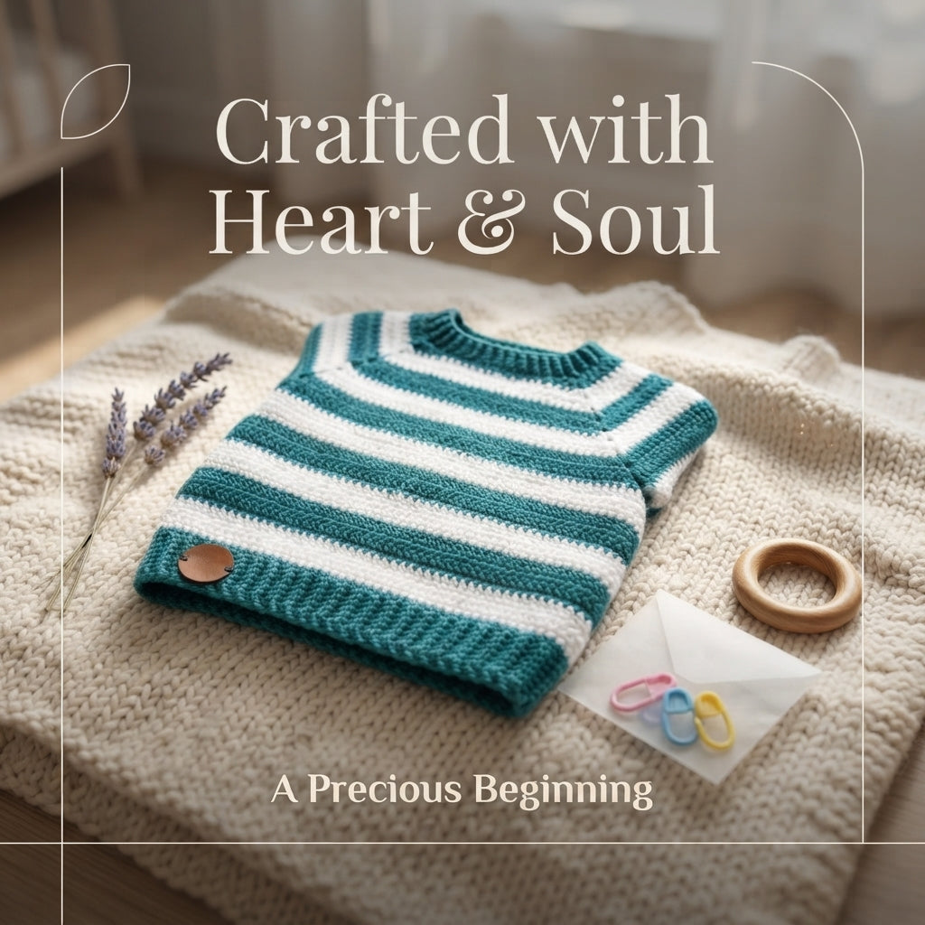 Sweater Modern Stripe Baby Pullover | Crochet Pattern PDF