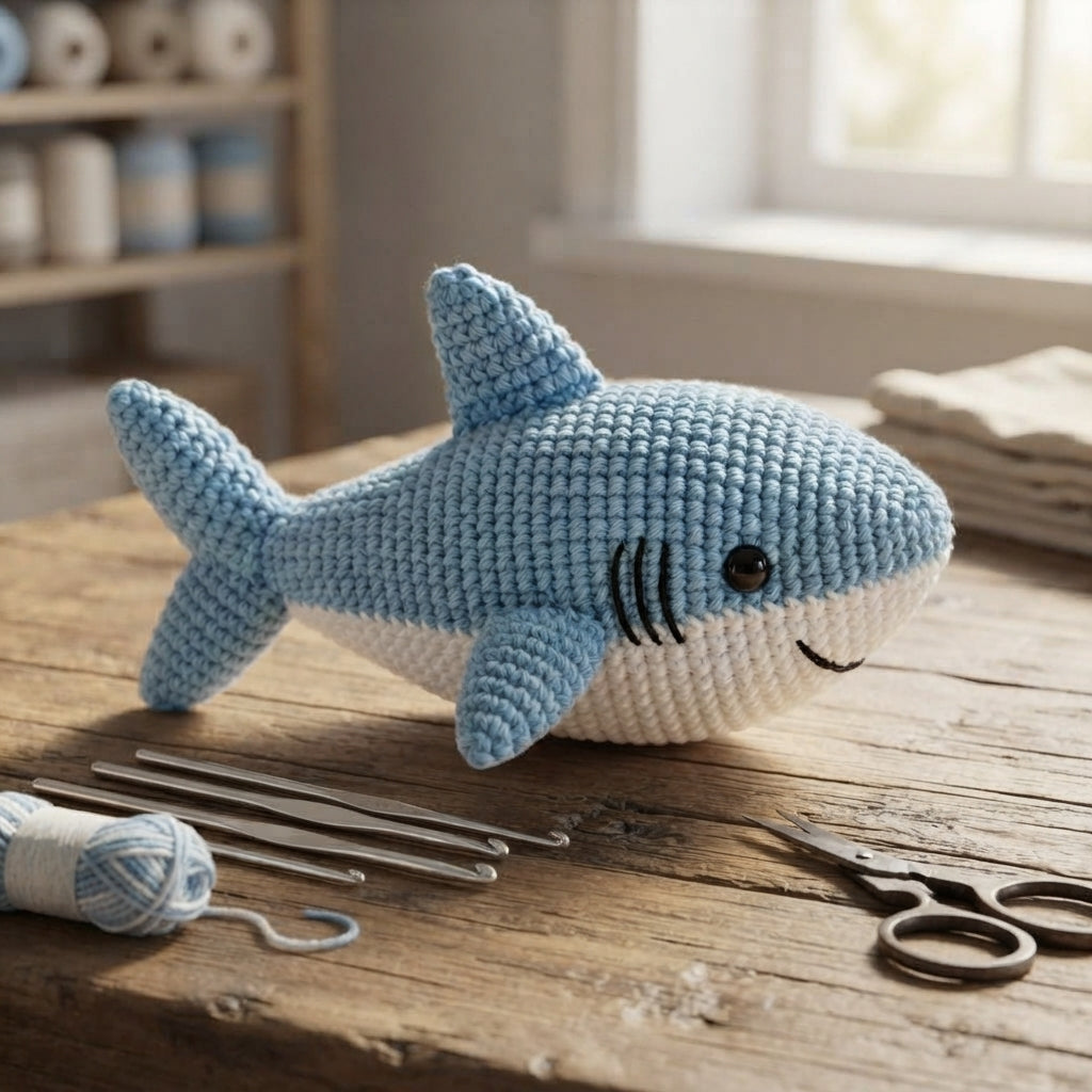 Delightful Shark Mini | Amigurumi Keychain PDF