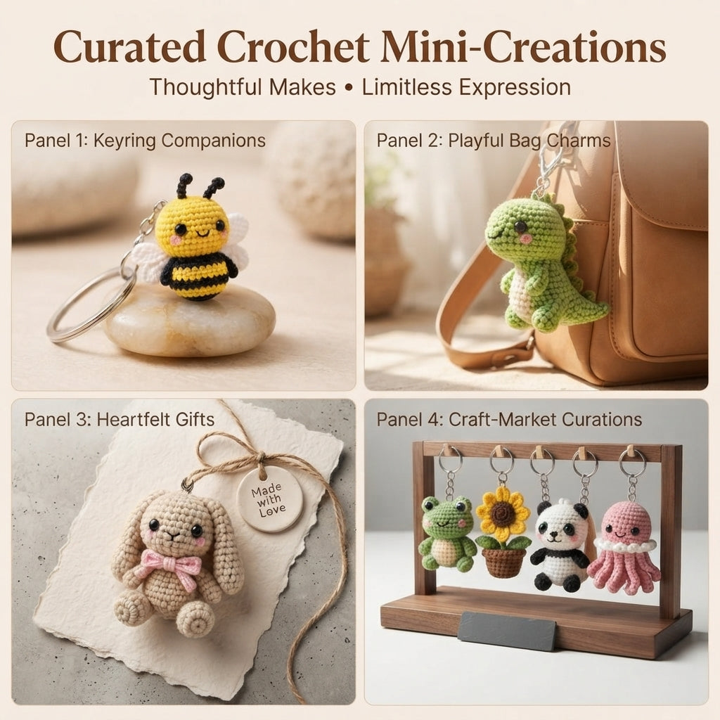 130+ Adorable Keychain Patterns | Crochet PDF Set