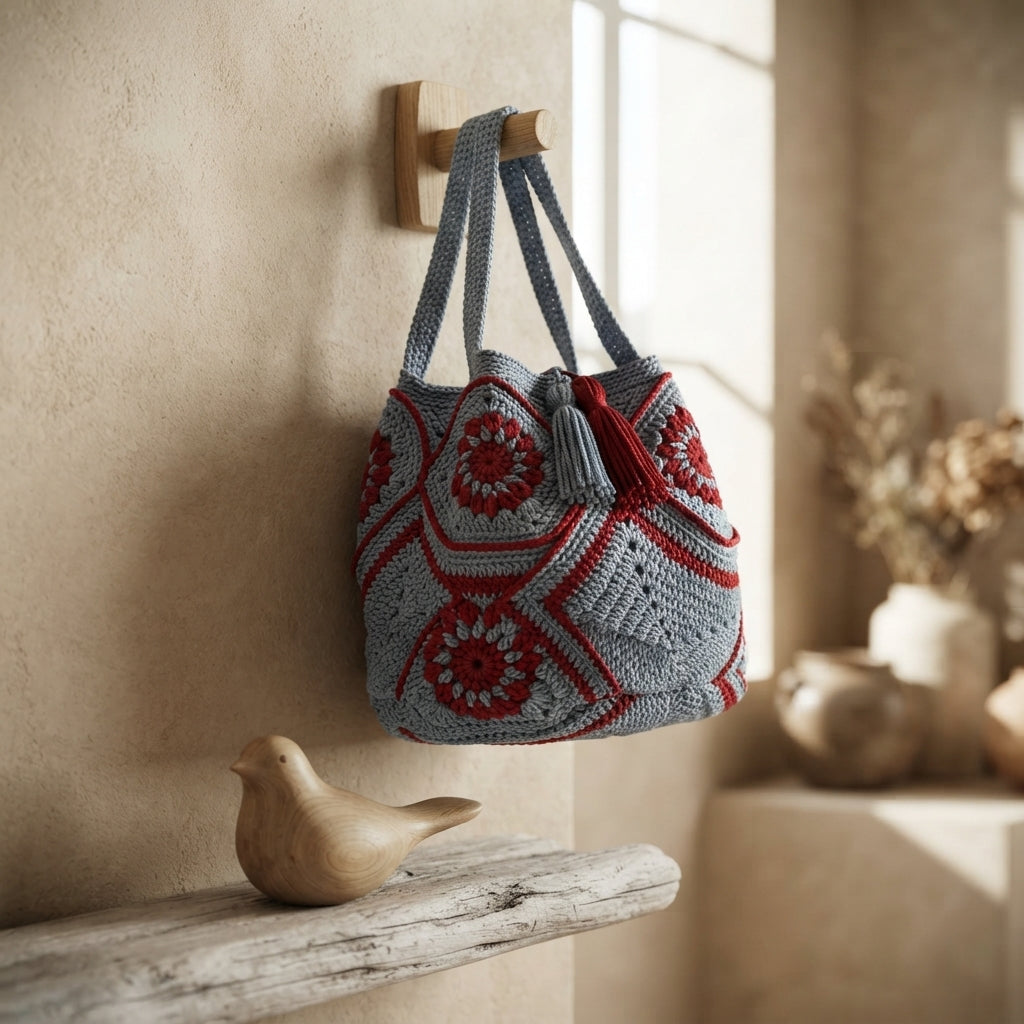 Market Bag Granny Square Tote | Crochet Pattern PDF