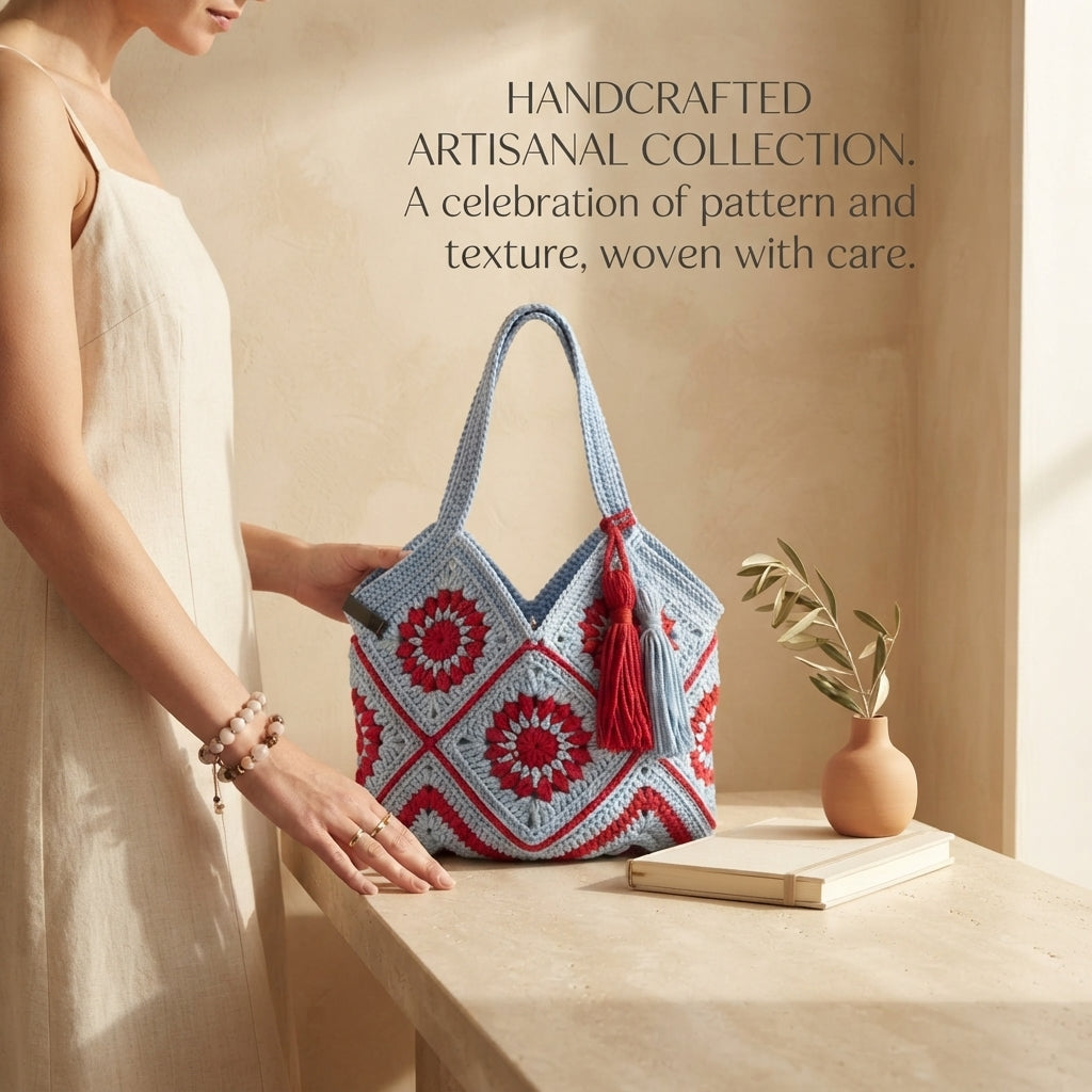 Market Bag Granny Square Tote | Crochet Pattern PDF