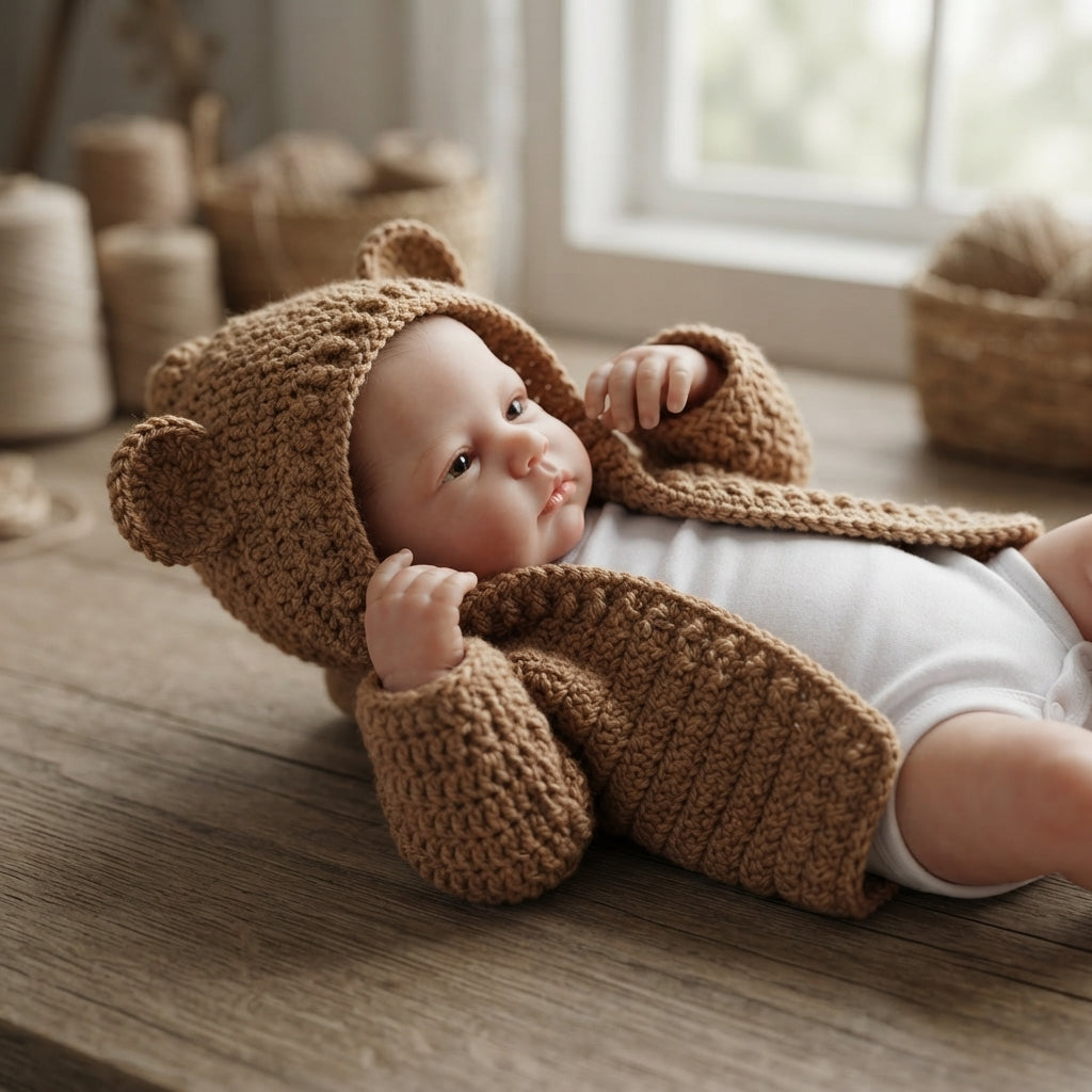 Bear Ears Baby Cardigan Bear Ears v3 | Crochet Pattern PDF