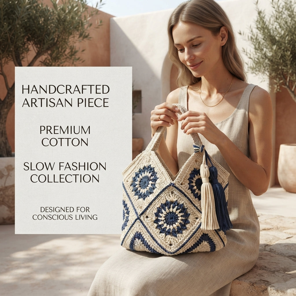 Market Bag Granny Square Tote | Crochet Pattern PDF