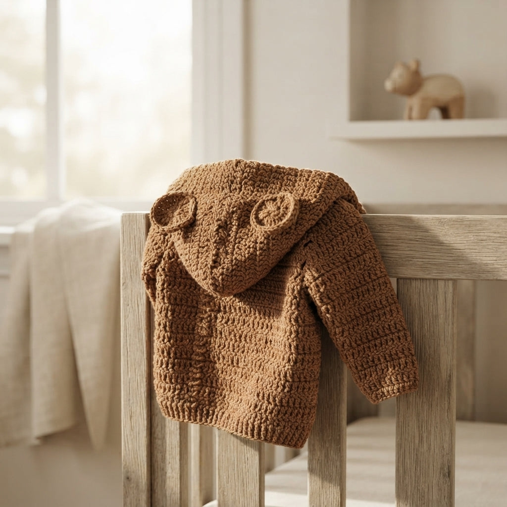 Bear Ears Baby Cardigan Bear Ears v3 | Crochet Pattern PDF