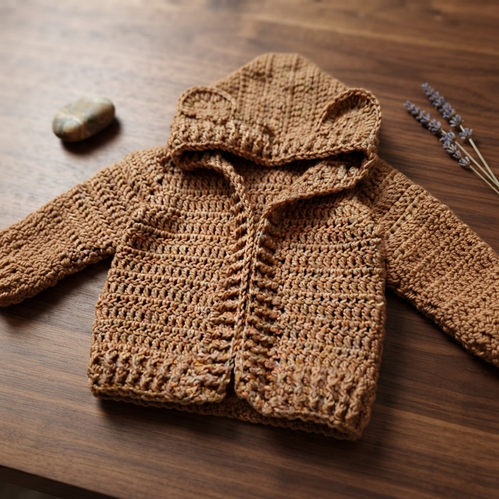 Bear Ears Baby Cardigan Bear Ears v3 | Crochet Pattern PDF