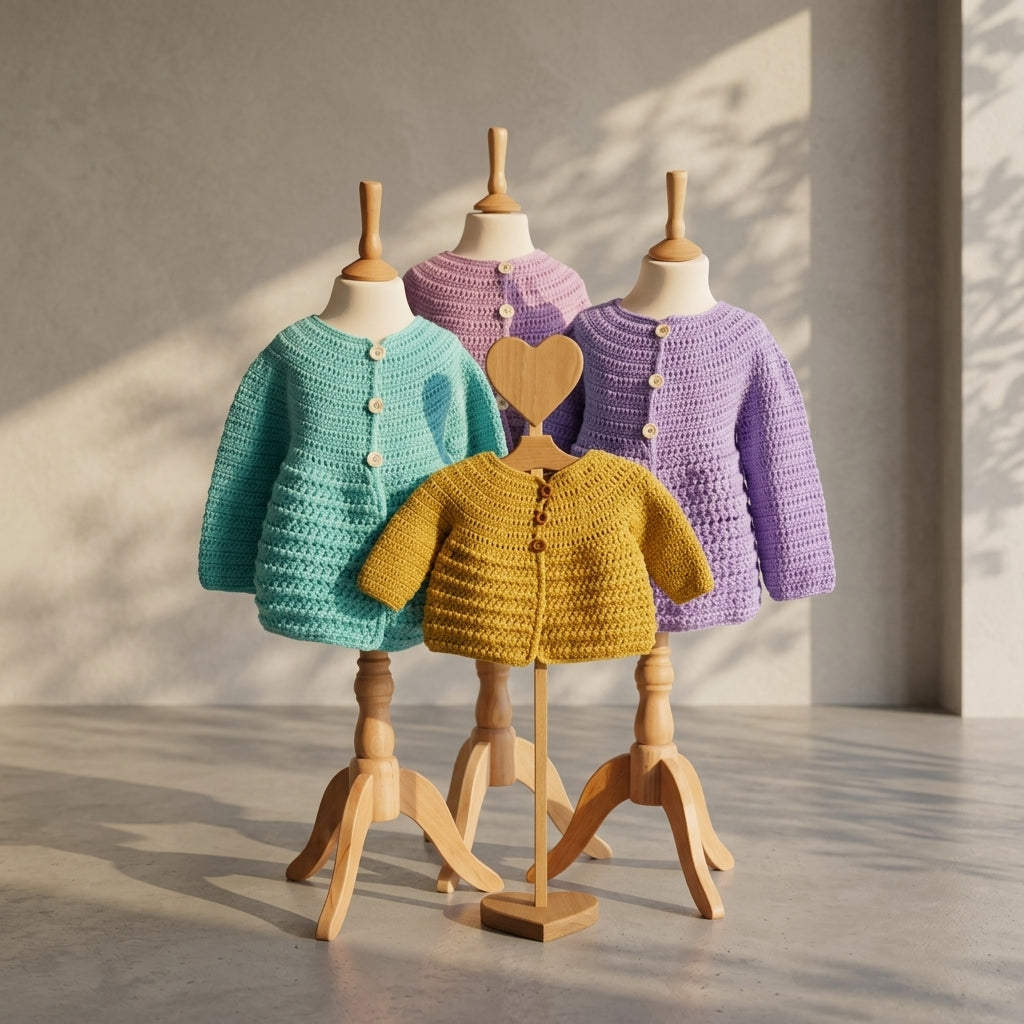 Ella Cardigan Child Baby Cardigan | Crochet Pattern PDF