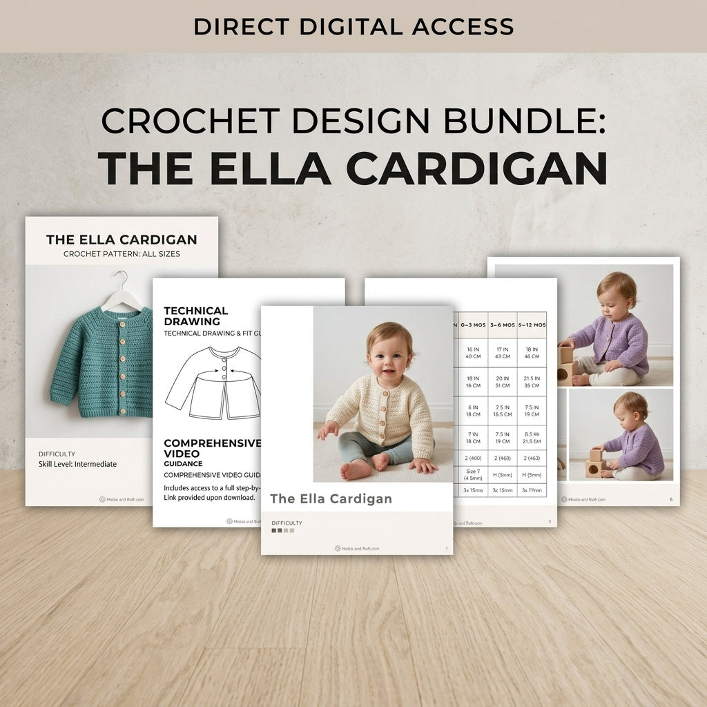 Ella Cardigan Child Baby Cardigan | Crochet Pattern PDF