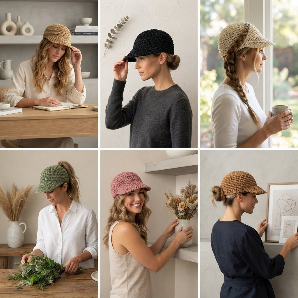 Graceful Sun Visor | Handmade Hat PDF — Design 4