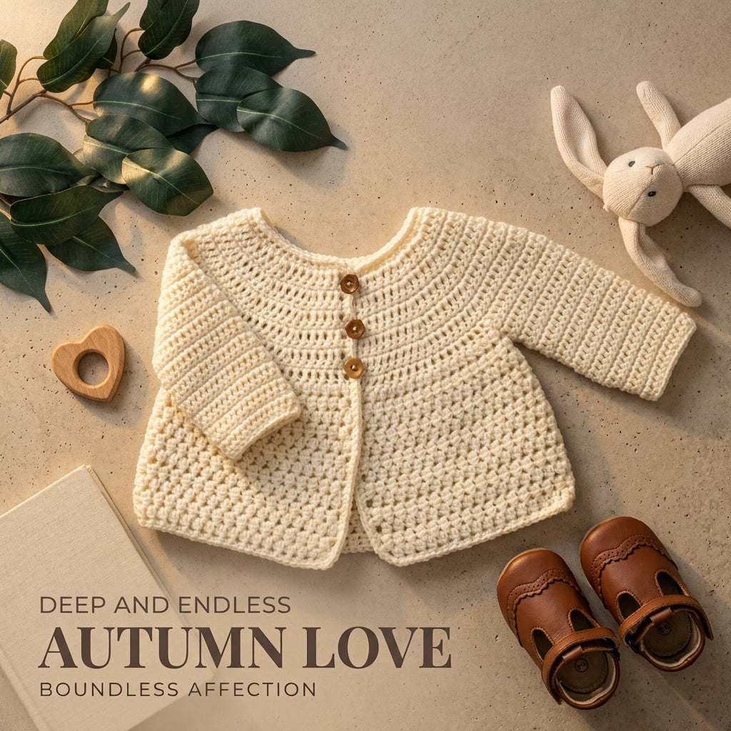 Ella Cardigan Child Baby Cardigan | Crochet Pattern PDF