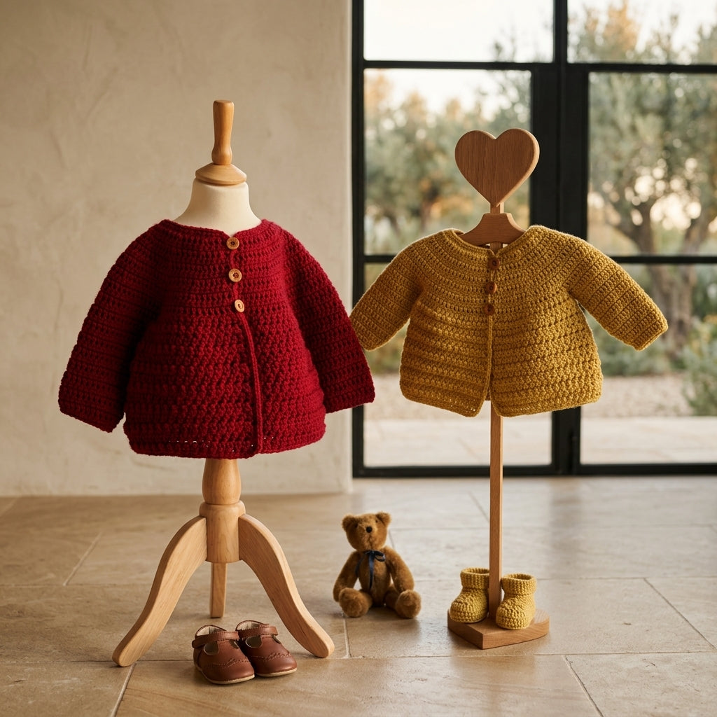 Ella Cardigan Child Baby Cardigan | Crochet Pattern PDF