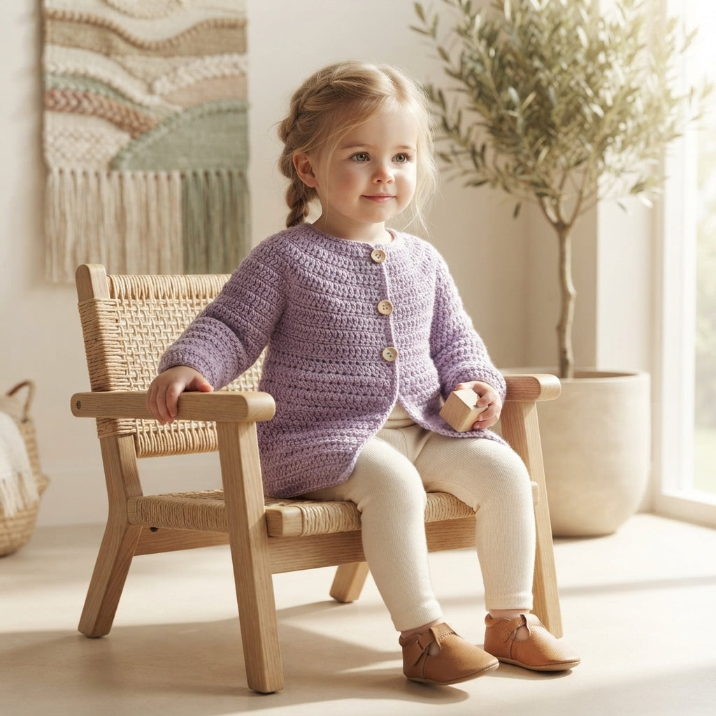 Ella Cardigan Child Baby Cardigan | Crochet Pattern PDF