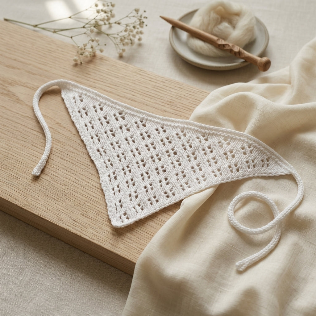 Knit Lace Bandana | Knitting Pattern PDF